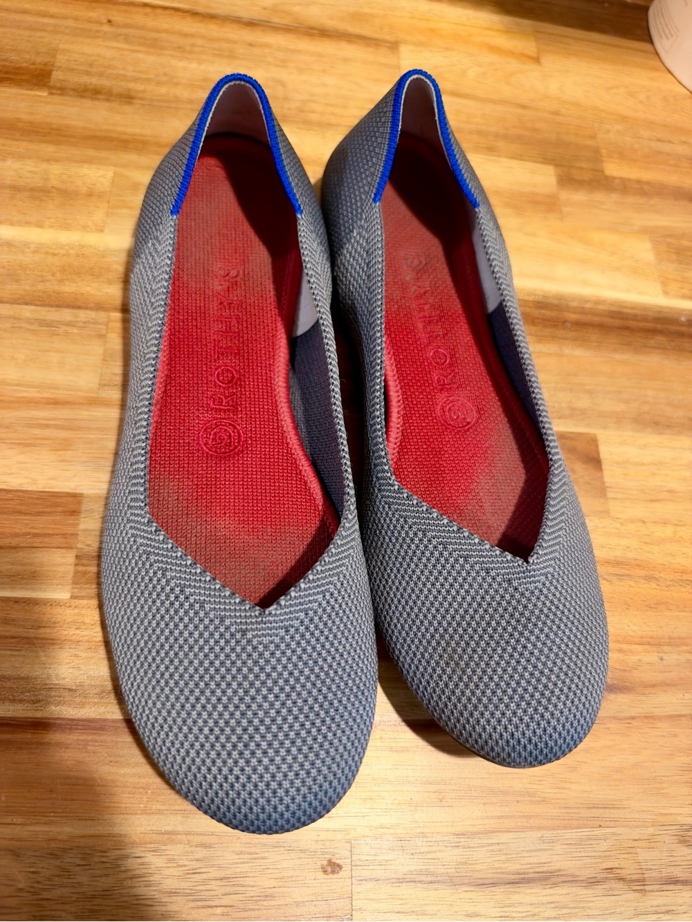 Rothy’s Women’s Gray Knit Ballet Flats size 8